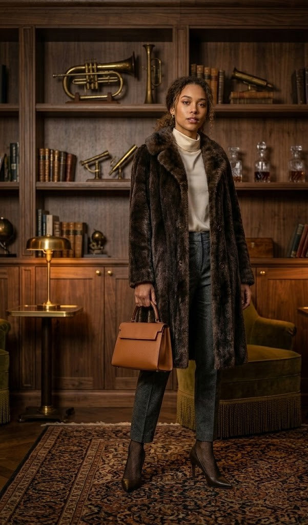 Vintage Prestyncraft Faux Fur Coat