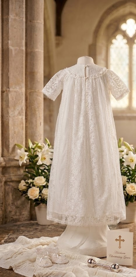 Timeless Heirloom Lace Christening Gown