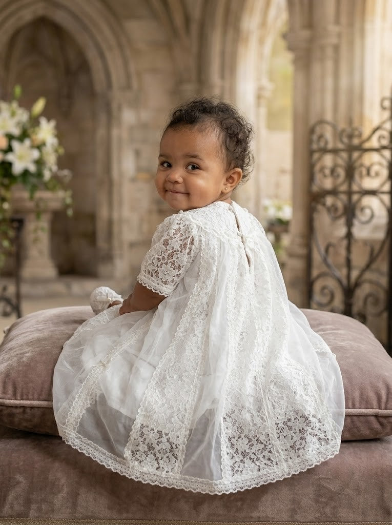 Timeless Heirloom Lace Christening Gown