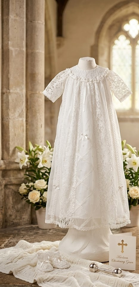 Timeless Heirloom Lace Christening Gown