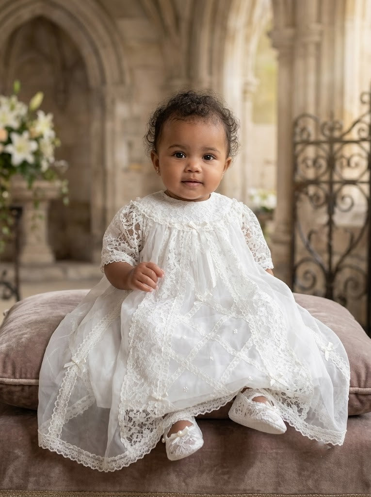 Timeless Heirloom Lace Christening Gown