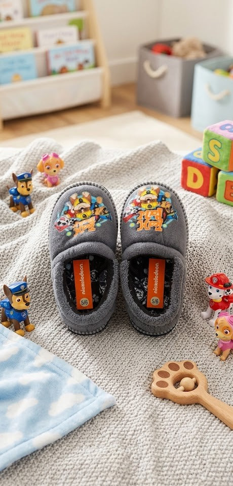 PAW Patrol "Team Paw" Toddler Slippers - Size 5/6 (Excellent Condition)