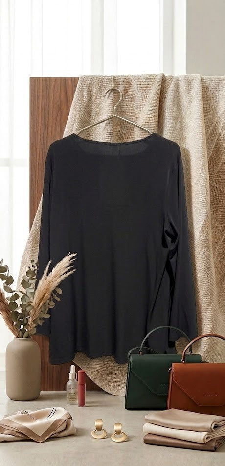 Size 12 V-Neck Blouse with Modern  Details