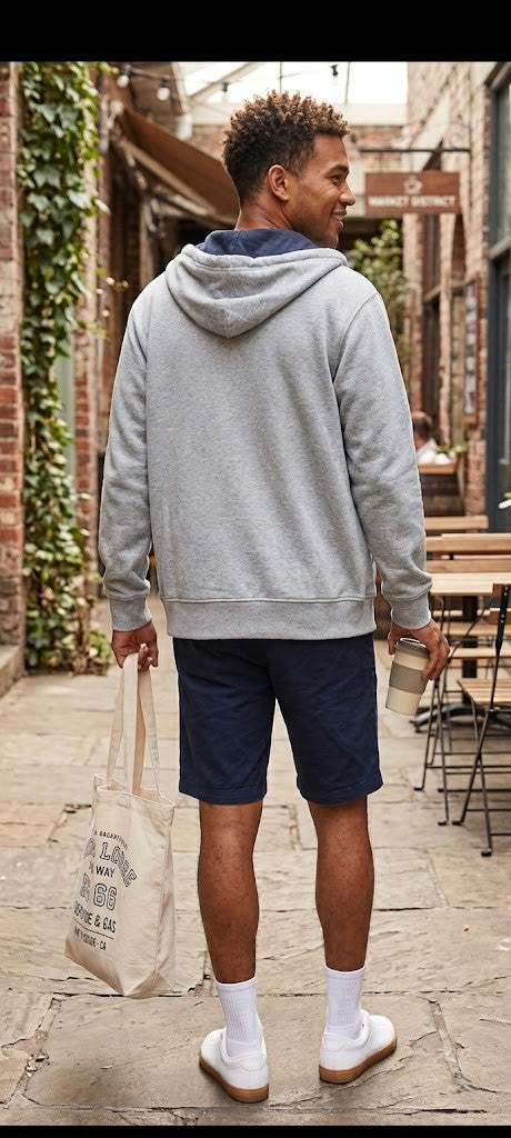 No Boundaries Men’s "Motor Lodge" Graphic Zip-Up Hoodie – Size XXL