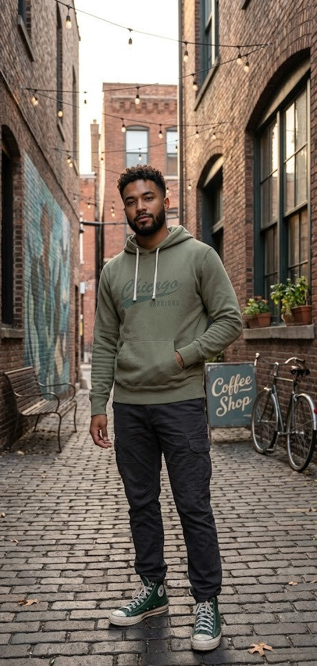 Cotton On | Chicago Warriors Heritage Hoodie – Sage Green (Size Small)