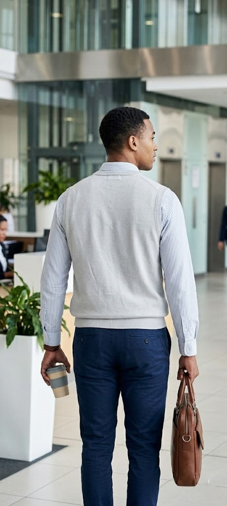 Woolworths Men's 100% Acrylic Knit V-Neck Sweater Vest - XXL