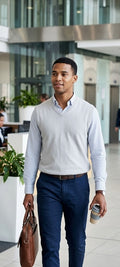 Woolworths Men's 100% Acrylic Knit V-Neck Sweater Vest - XXL