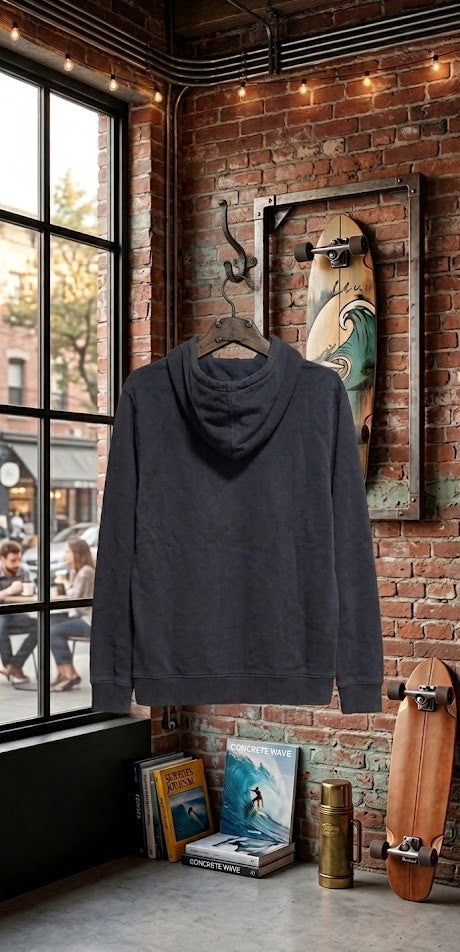 RVCA Heritage Logo Hoodie – Essential Black