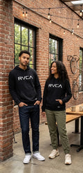 RVCA Heritage Logo Hoodie – Essential Black