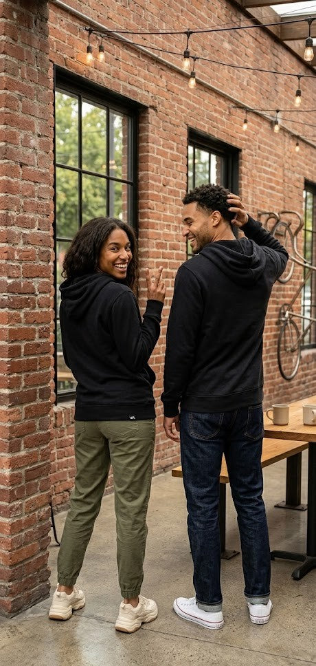 RVCA Heritage Logo Hoodie – Essential Black