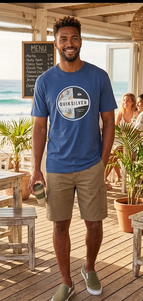 Quiksilver 100% Cotton Short Sleeve Shirt - XXLarge (Excellent Condition)