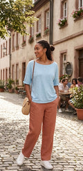 The Mediterranean Tee | Slub-Knit Linen Blend