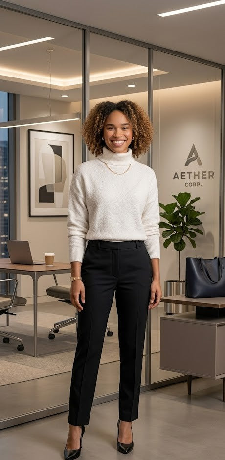 Foschini Women's Soft-Touch Oversized Turtleneck Jersey – Off-White