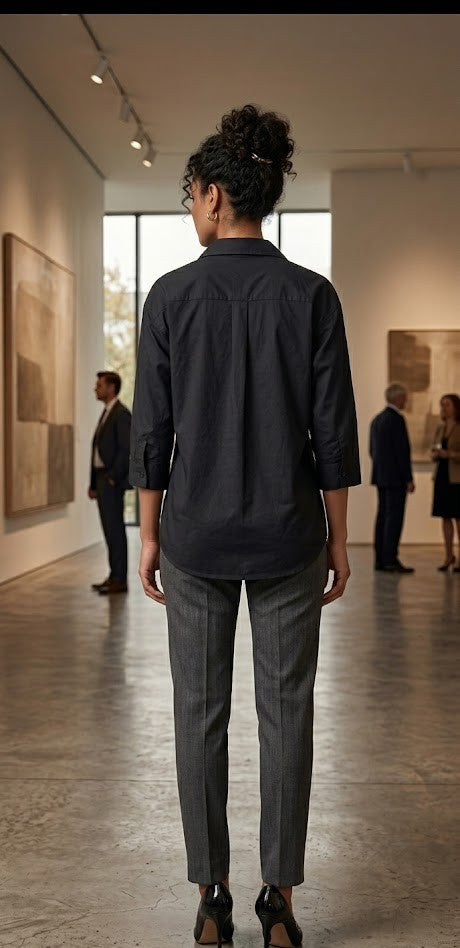 Mr Price Classic Black 3/4 Sleeve Blouse – Size XL