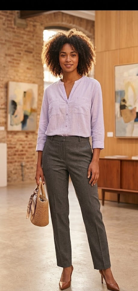 Elevate Your Every Day with the Timeless Lavender Cotton Linen Blouse