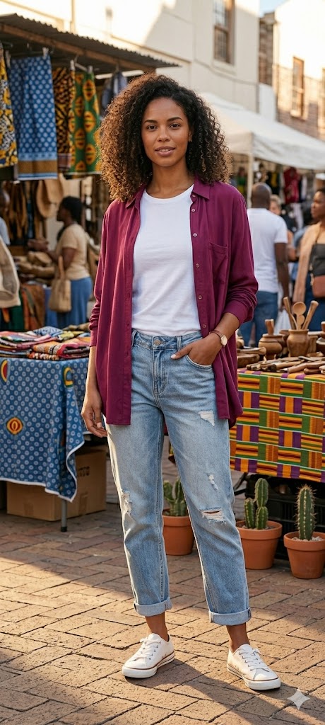 Milady’s Sophisticated Burgundy Button-Down Blouse | Size 20/44