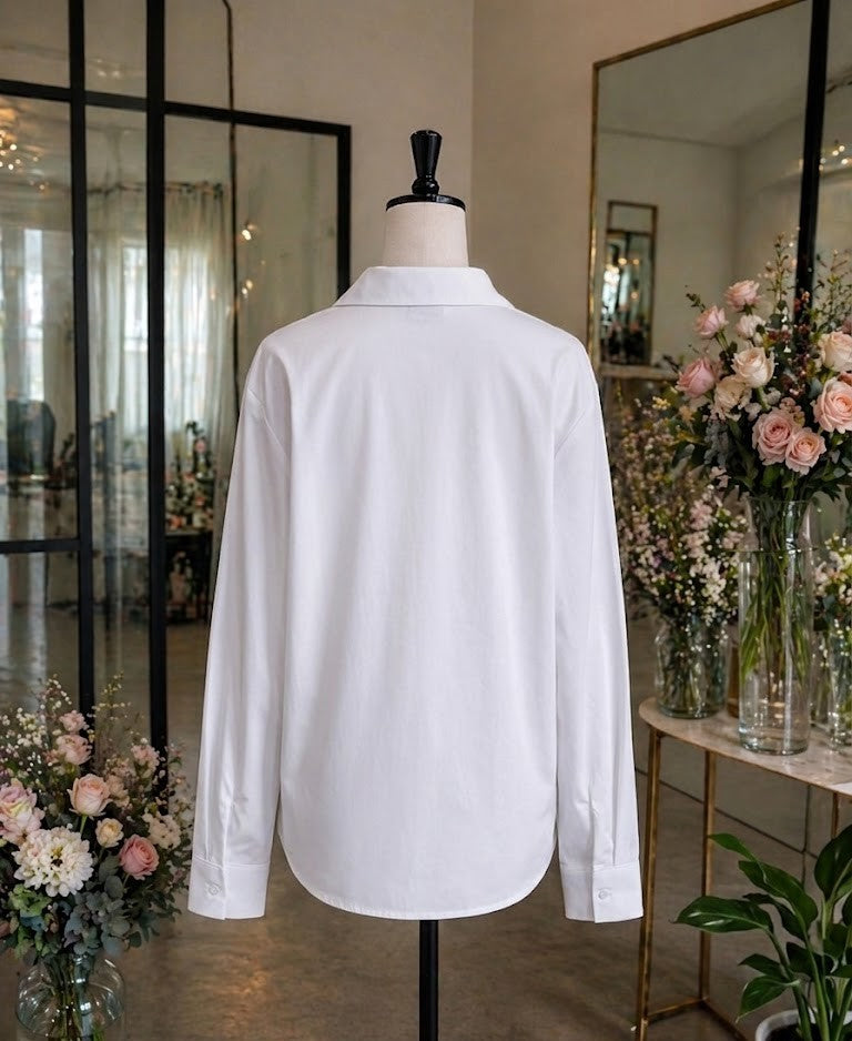 Uniform CC Classic Button-Down Blouse | Crisp White | Size 2XL