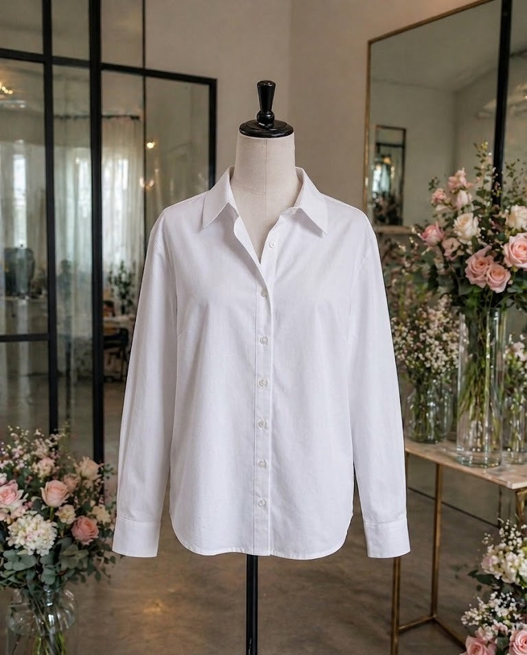 Uniform CC Classic Button-Down Blouse | Crisp White | Size 2XL