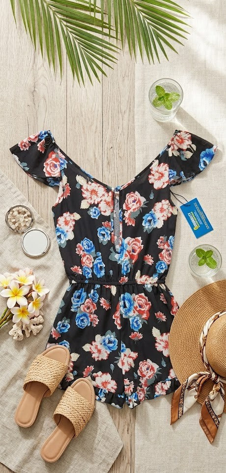 Cotton On Floral Romper Skort - Size XS