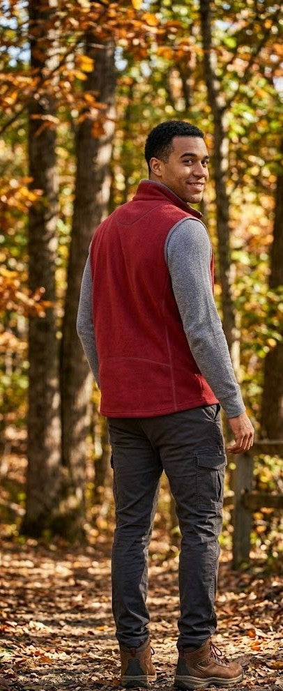 Men's Woolworths Red Fleece Vest