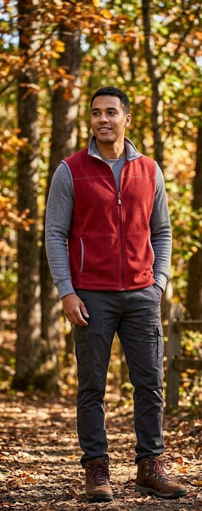 Men's Woolworths Red Fleece Vest