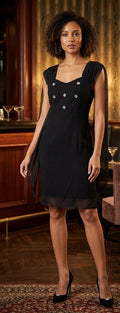 Elegant Vintage-Inspired Cocktail Dress with Cape Sleeves