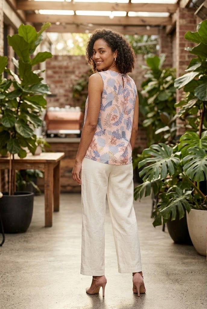 David Jones Floral Sleeveless Blouse