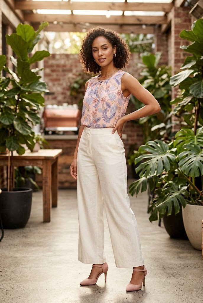 David Jones Floral Sleeveless Blouse