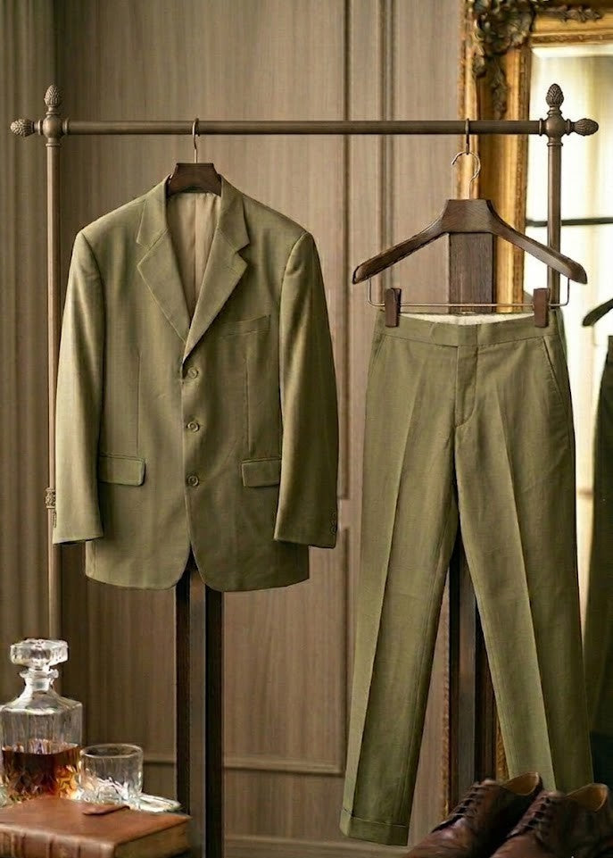 Jean Pierre Classic Olive Green Tailored Suit