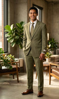 Jean Pierre Classic Olive Green Tailored Suit