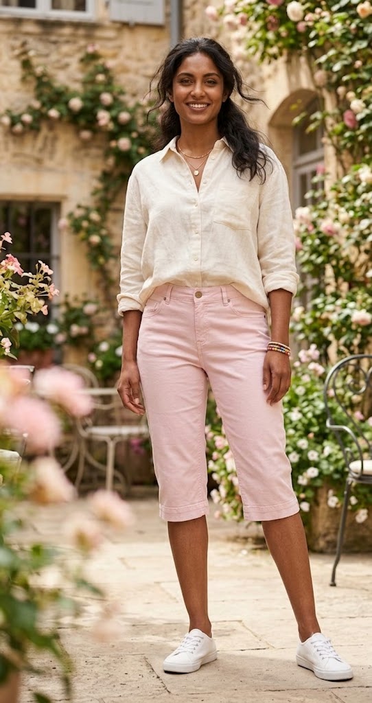 Miladys Women's Pink Capris