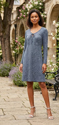 Chic Polka Dot Long-Sleeve Dress