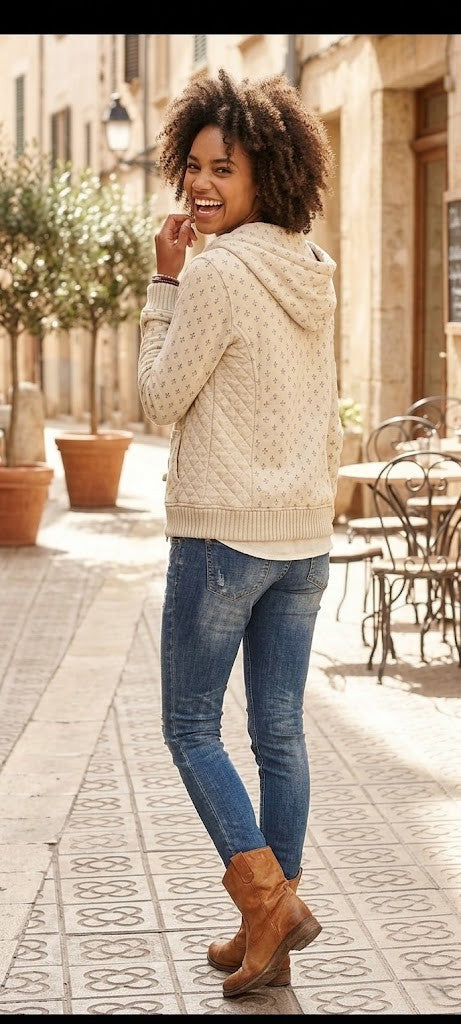 Billabong Women’s Quilted Toggle Hoodie – Size 12