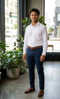 Premium Men’s Crisp White Button-Down Shirt