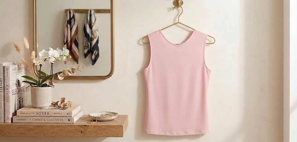 Massumi Elegant Pink Sleeveless Wrap