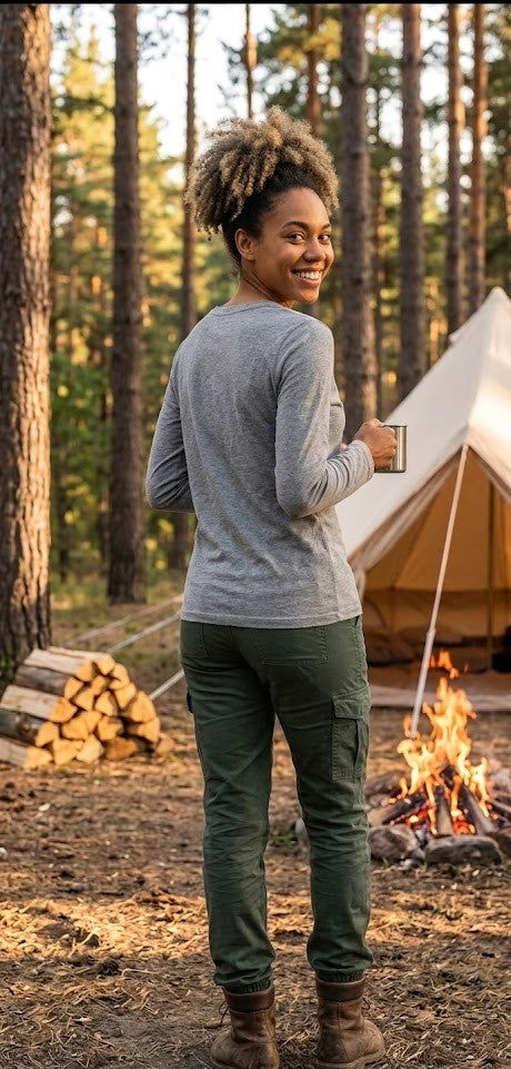 "Camp Crew" Graphic Long-Sleeve Tee