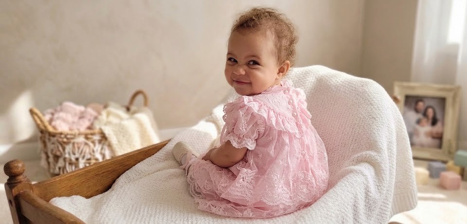 Vintage-Inspired Pink Lace Dress