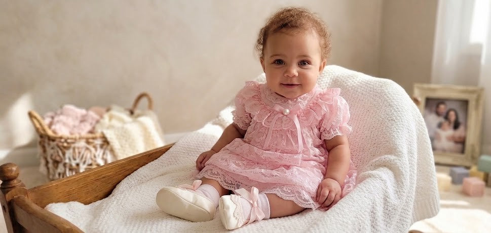 Vintage-Inspired Pink Lace Dress