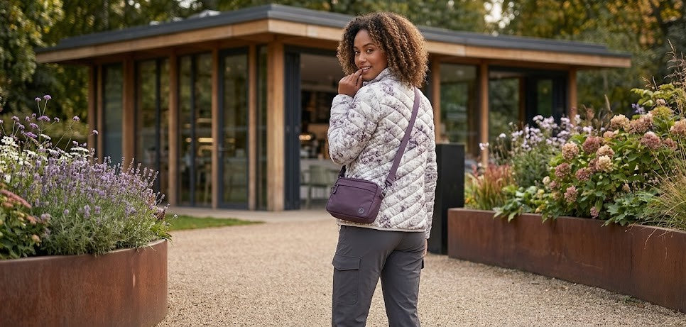 K-Way Quilted Floral Print Puffer Jacket