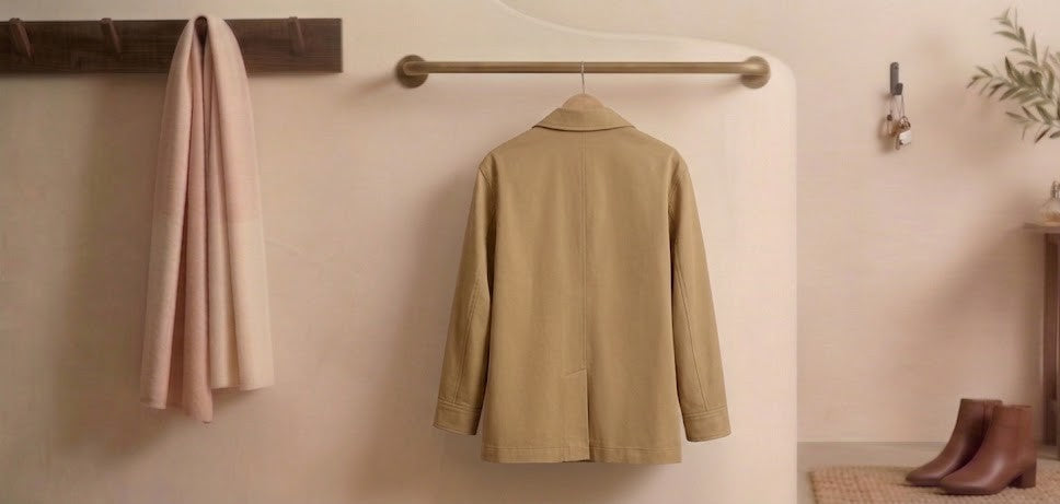 Tan Faux Suede Button-Down Jacket