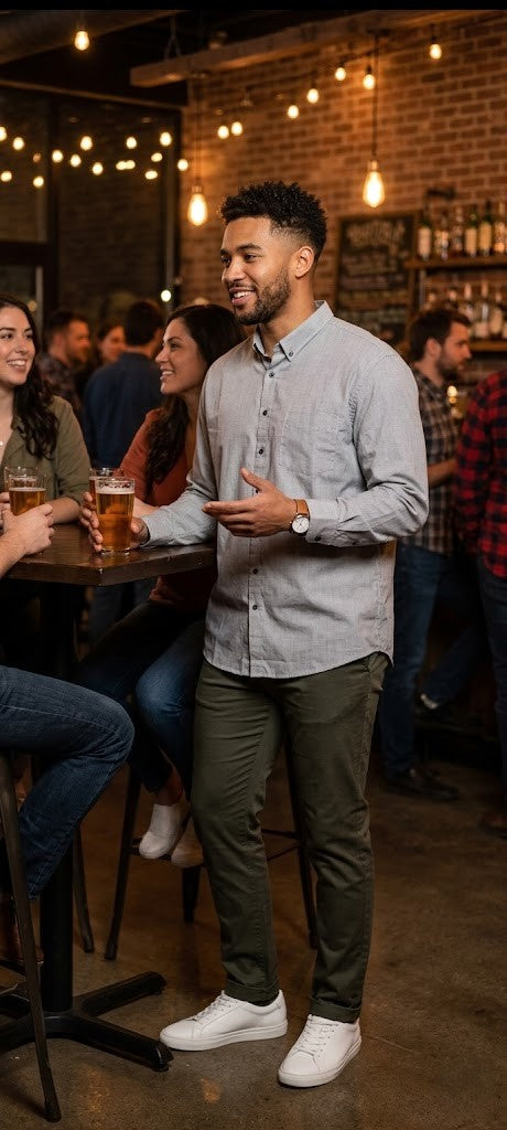 Woolworths Slim Fit Long-Sleeve Shirt – Grey – Size 18/46