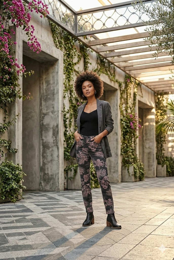 Queenspark Floral Print Pants