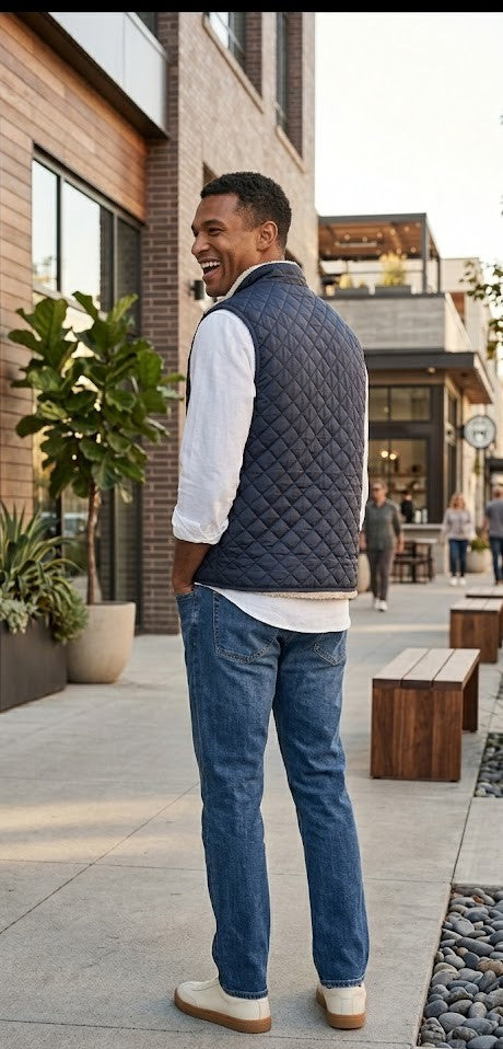 Johnsons Workwear Quilted Vest – 3XL, 100% Polyester – Excellent Condition