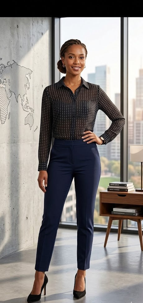 Image Brand Black Sheer Polka Dot Blouse - Size 32