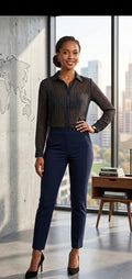 Image Brand Black Sheer Polka Dot Blouse - Size 32