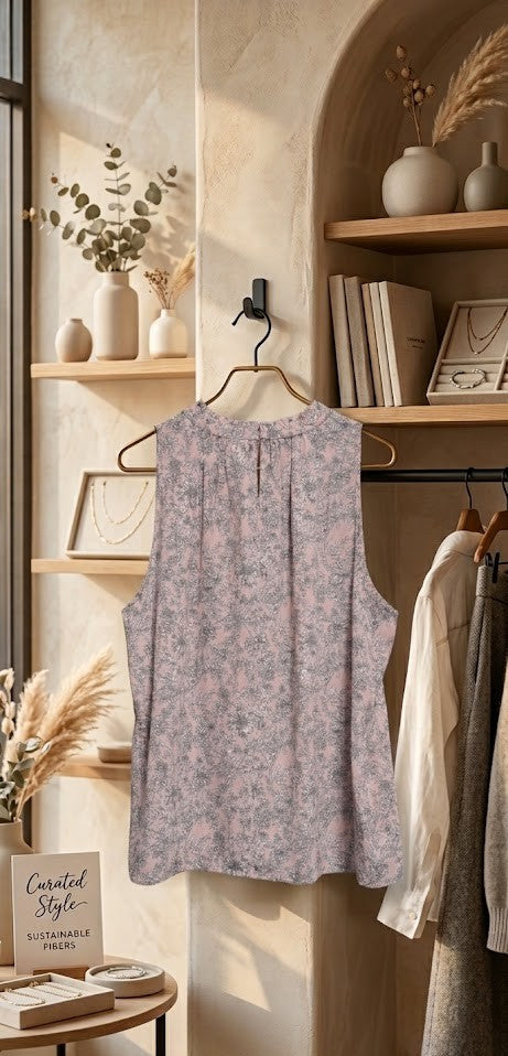 Contempo Floral Sleeveless Blouse