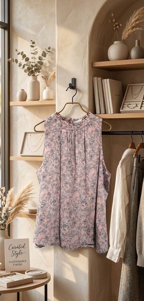 Contempo Floral Sleeveless Blouse