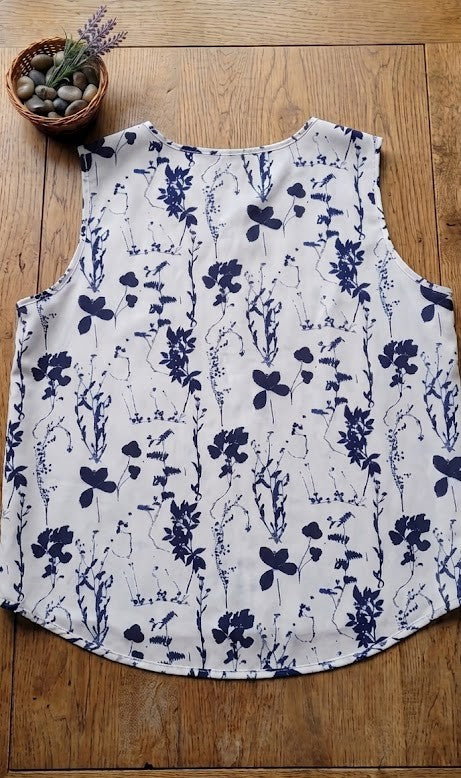 Sleeveless Floral Blouse