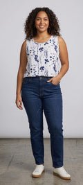 Sleeveless Floral Blouse