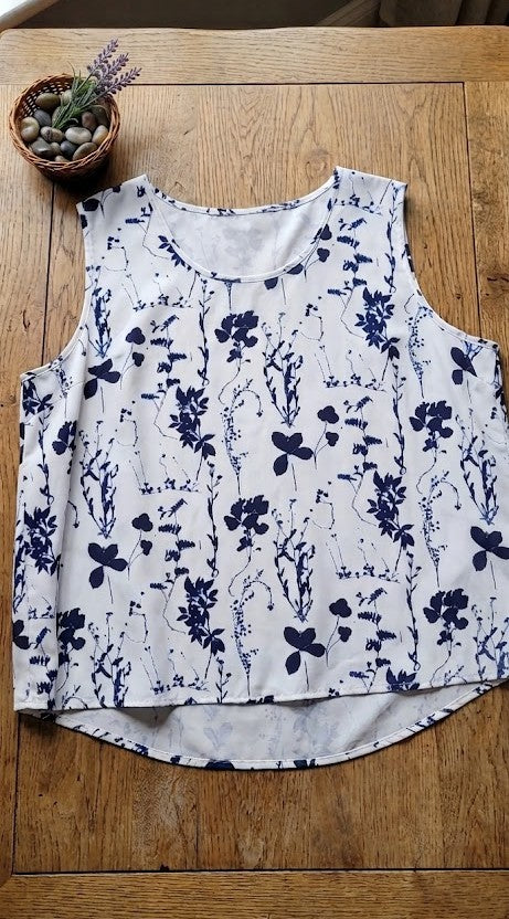 Sleeveless Floral Blouse
